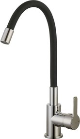 Bateria zlewozmywakowa ze stali nierdzewnej z elastycznym wężem z pamięcią kształtu - Essebagno