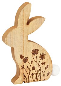 Wielkanocny drewniany zając FLORAL BUNNY 18 cm