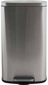 Spirella Kosz na śmieci z pedałem soft-close Akira 50 l, szczotkowana stal nierdzewna, 50 l
