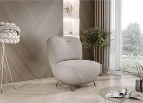 Fotel LUIS skandynawski wolnostojący na metalowych nogach w tkaninie ANTHOLOGY 06