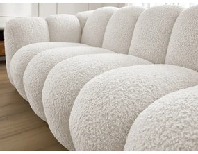 Biała sofa z materiału bouclé 232 cm Hippolyte – Bobochic Paris
