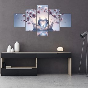 Obraz - Diamentowe serce (125x70 cm)