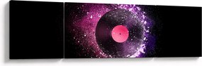 Obraz - Płyta winylowa w kolorze różowo-fioletowym (170x50 cm)