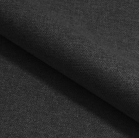 MELIA, Łóżko Tapicerowane na sprężynach kieszeniowych, rama dębowa, elastyczny materac, powierzchnia spania: 140x200 cm, czarny