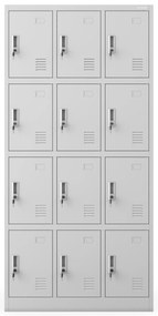 Szafka skrytkowa socjalna BHP MARCIN, 900 x 1850 x 400 mm, szara