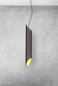 Lampa Wisząca LIBRA 1xE14 czarno złota