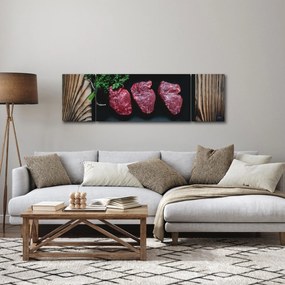 Obraz mięsa na talerzu (170x50 cm)
