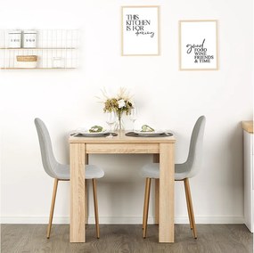 Stół jadalniany 80x80x75 cm dąb naturalny szary