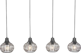 Inteligentna lampa wisząca czarna 4-punktowa z 4 Wifi G95 - Saffira