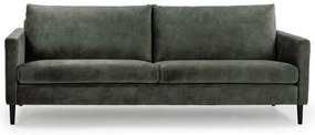 Zielonoszara sofa z aksamitnym obiciem Scandic Adagio, szer. 220 cm