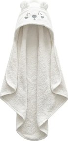 Ręcznik kąpielowy dziecięcy z kapturem NUBI 75x75 cm, biały