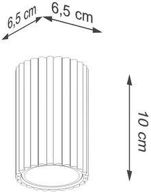 Ryflowany plafon w kolorze taupe  E9-L05