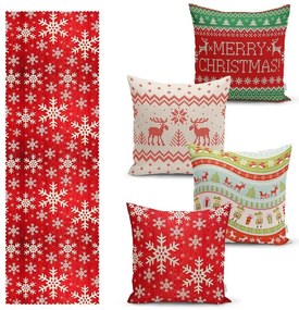 Zestaw poszewek na poduszki i bieżnika 5 szt. Christmas Sweater – Mila Home