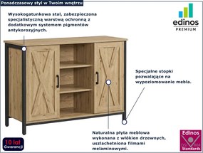 Komoda z półkami dąb artisan w stylu loft  F8-B85