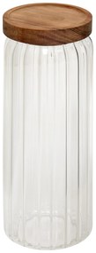 Pojemnik na makaron spaghetti HARMONY, ryflowane szkło, 1,3 l