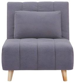 Fotel rozkładany z szarej tkaniny STREVI