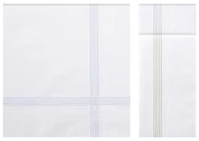 Chusteczki męskie bawełniane KRONOS, 6 szt Biały 43 x 43 cm W ozdobnym pudełku 6 szt