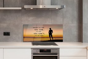 Szklany Panel Napis na tle Morza