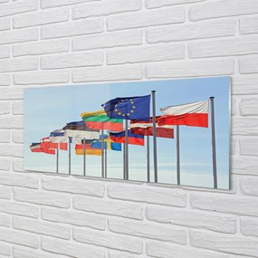 Panel szklany do Kuchni Morze Narodowych Flag