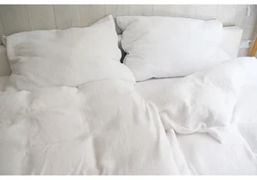 Biała muślinowa pościel dwuosobowa 200x200 cm Plain Muslin – Butter Kings