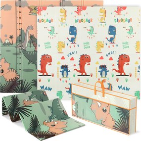 AIYAPLAY Mata do zabawy dla niemowląt 196 x 176 x 1,5 cm składana dwustronna mata do raczkowania wielokolorowa