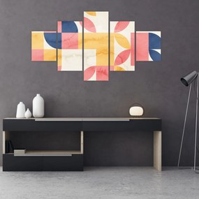Obraz - Abstrakcja z wzorami retro (125x70 cm)