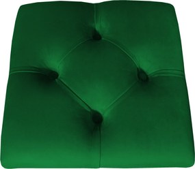 Pufa CHESTERFIELD tkanina Welur loft ławka podnóżek metal : Kolor Stelaża - Czarny , Kolor tkaniny - VELVET - MG25, Typ tkaniny - Velvet