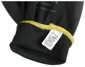 Rękawice robocze Sixtol GLOVE PE-PU 11 czarne,rozmiar 11"