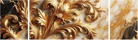 Obraz - Marmur ze złotem (170x50 cm)