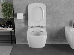 Mexen Margo miska wc Rimless z deską wolnoopadającą slim, duroplast, biała połysk - 30420800