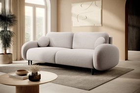 Masseno Sofa AGIO z funkcją spania i pojemnikiem na pościel, Rozkładana sofa - Beżowy, CASTEL 04