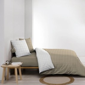 Biało-beżowa bawełniana pościel dwuosobowa 200x200 cm Cadria – douceur d'intérieur
