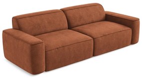 Sofa z tkaniny szenilowej w kolorze terakoty 244 cm Omao – Makamii