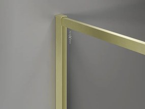 Mexen Kioto-F ścianka prysznicowa Walk-in z ramką 120 x 202 cm, transparent 8 mm, złota szczotkowana - 800-120-104-55-00