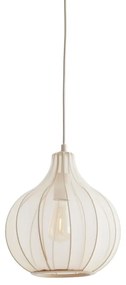 Beżowa lampa wisząca z tekstylnym kloszem ø 29 cm Elati – Light &amp; Living