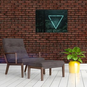 Obraz - Neonowy trójkąt w dżungli (70x50 cm)