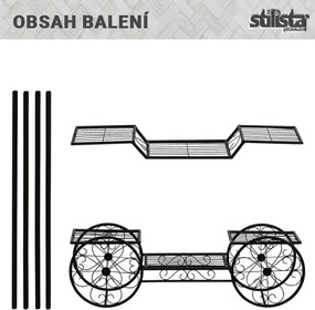 STILISTA Kwietnik, wózek, 77 x 75 x 28 cm, stal