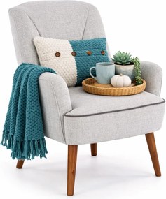 Skandynawski jasnoszary wypoczynkowy fotel do pokoju Z3-Z75