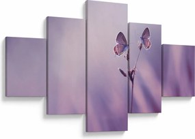 Obraz - Fioletowe motyle (125x70 cm)