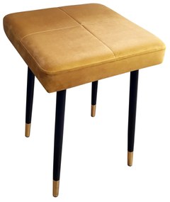 Taboret MAX MG15 miodowy podstawa czarna/złota