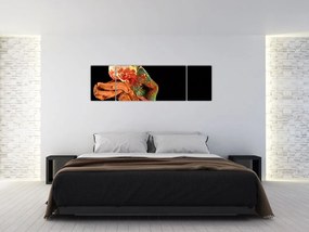 Obraz kameleona na gałęzi (170x50 cm)