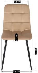 Zestaw Stół Okrągły Rozkładany HARRY 102-142 cm Dąb Artisan/Czarny i 6 Krzeseł Tapicerowanych PERU Beżowych