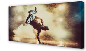 Duży obraz na płótnie Mężczyzna w Tańcu z Dymem