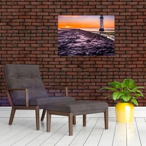 Obraz na szkle latarni morskiej (70x50 cm)
