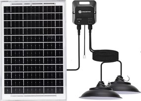 Aigostar - Solarny żyrandol LED z czujnikiem 2x LED/35 W/12 V/6000 mAh/6500 K, śr. 15 cm