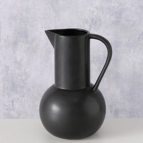 Czarny wazon dekoracyjny ZUKY, matowa kamionka, wys. 25 cm