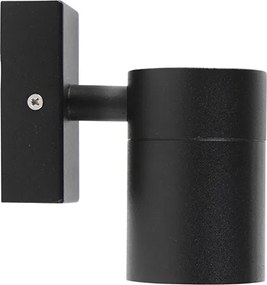 Zestaw 2 lamp ściennych zewnętrznych czarny ze stali nierdzewnej IP44 - Solo