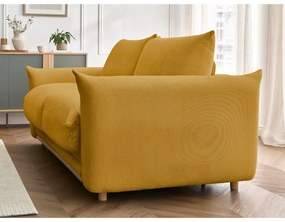 Żółta rozkładana sofa 214 cm Ernest – Bobochic Paris