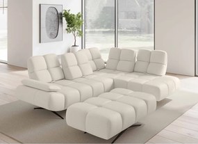 Nowoczesna pufa PRADO Soft Lux w tkaninie CURIO 02 WERSAL