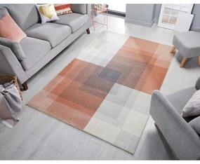 Szaro-różowy dywan Flair Rugs Plaza, 160x230 cm